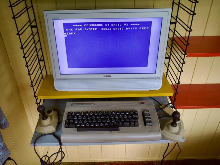 C64 met Sd2iec kaartlezer en joysticks - werkend, Computers en Software, Vintage Computers, Ophalen