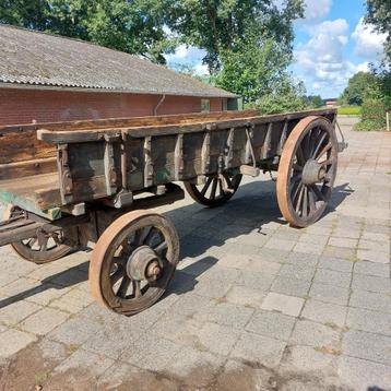 antieke houten kar  boerenkar  boerenwagen beschikbaar voor biedingen