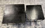 Salontafel 2-delige zwart/metaal. Direct leverbaar. E-9873, 50 tot 100 cm, Minder dan 50 cm, Nieuw, #industrieel#zwart#metaal#2-delig