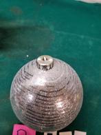 kerstbal groot zilver gelijnd [b146], Ophalen of Verzenden