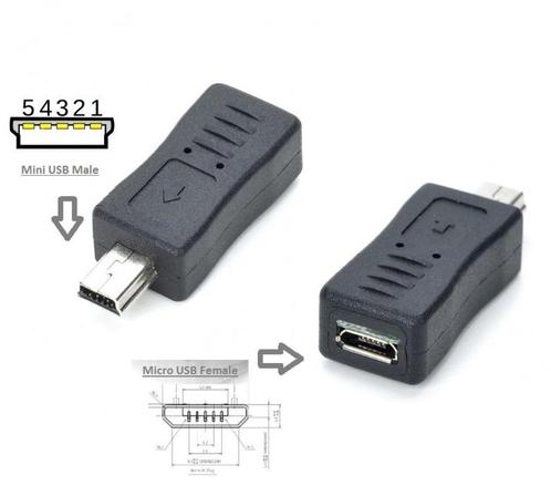 MICRO USB Female naar MINI USB Male Adapter, Computers en Software, Pc- en Netwerkkabels, Nieuw, Verzenden