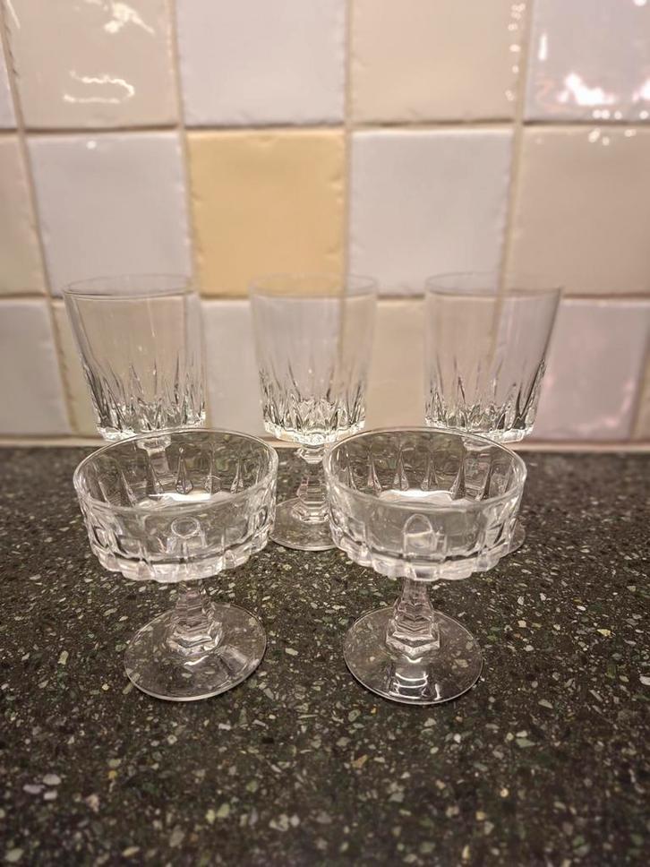 Cristal d'Arques Louvre glazen, Antiek en Kunst, Antiek | Glas en Kristal, Ophalen of Verzenden