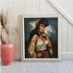 Torino Gypsy Girl 60s, Grote vintage print mooie kleuren, Verzamelen, Retro, Ophalen, Huis en Inrichting