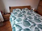 2 persoons bed 2.20 x 1.60, 2 nachtkastjes, kledingkast, Huis en Inrichting, Ophalen, Gebruikt, Tweepersoons
