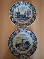 Delfts Blauw Borden - Kerk & Molen, Antiek en Kunst, Ophalen of Verzenden
