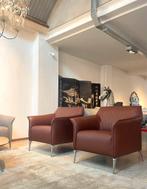 2 Leolux Mayon fauteuils als NIEUW Raffino leer, Huis en Inrichting, Fauteuils, Ophalen, Leer