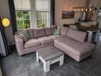 Hoekbank Taupe, Huis en Inrichting, Ophalen, Gebruikt, Stof