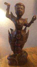 Oosters houtsnijwerk : Groot hout beeld “ Danser “, Antiek en Kunst, Ophalen of Verzenden
