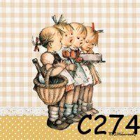 Servetten decoupage/bullet journal – Hummel meisjes C274, Hobby en Vrije tijd, Knutselen, Nieuw, Materiaal, Verzenden