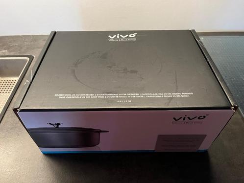 Vivo gietijzeren stoofpan, ovaal 29 cm NIEUW, Huis en Inrichting, Keuken | Potten en Pannen, Nieuw, Koekenpan of Braadpan, Gietijzer