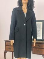 H&M lange zwarte wolmix jas / mantel maat 40, Ophalen of Verzenden, Gedragen, Maat 38/40 (M), Zwart