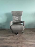 Nette grijze leren relax fauteuil / relaxstoel op stervoet, Ophalen, Nvt, Nvt, Nvt