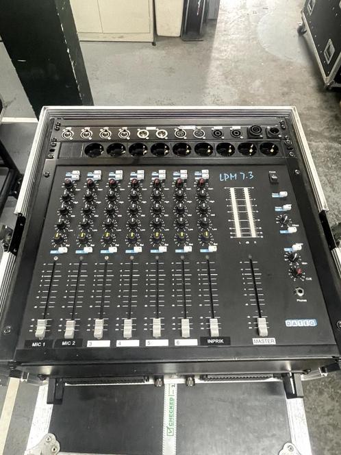 Dateq LPM 7.3 (incl versterker en flightcase), Muziek en Instrumenten, Mengpanelen, Gebruikt, 5 tot 10 kanalen, Microfooningang