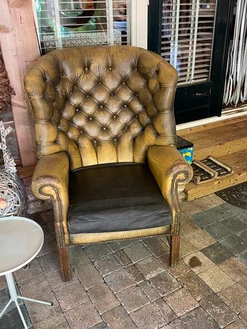 Chesterfield groen oor fauteuil beschikbaar voor biedingen