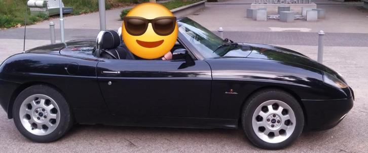 Opknapper!!! -Fiaat Barchetta 183 1996 Zwart, Auto's, Fiat, Particulier, Barchetta, Benzine, Cabriolet, Geïmporteerd, Zwart, Ophalen