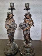 2 Bronzen Beelden van E. Rizzi ,info gevraagt, Ophalen of Verzenden, Koper of Brons