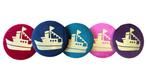Handgemaakte fluwelen barretseld/button met de stoomboot, Nieuw, Besty van Goorstraat 17, Info@sintvoorjou.nl, Sintvoorjou