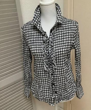 Mooie Pied de Poule blouse maat 38 // ZGAN beschikbaar voor biedingen