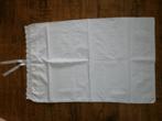 Witte vintage katoenen sloop met gehaakt randje en strikje, Ophalen of Verzenden