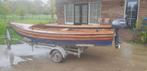 Mooie houten sloep/vlet/boot, Benzine, Buitenboordmotor, Gebruikt, Hout