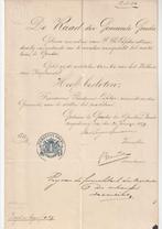Documenten makelaar Gouda fam Lafeber stempel stamboom, Antiek en Kunst, Ophalen of Verzenden