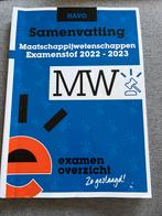Samenvatting MW HAVO Examenstof 2022-2023, Ophalen of Verzenden, Zo goed als nieuw, HAVO, Maatschappijleer