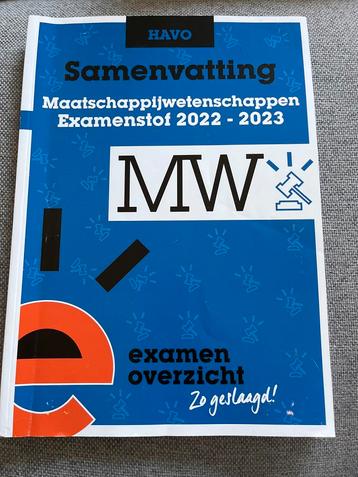 Samenvatting MW HAVO Examenstof 2022-2023 beschikbaar voor biedingen
