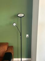 Zwarte Staande Lamp met Twee Lichtpunten, Ophalen of Verzenden, Gebruikt, Metaal, 150 tot 200 cm