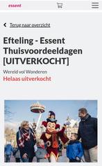 Efteling kaartjes 23 november 2025, Tickets en Kaartjes, Recreatie | Pretparken en Attractieparken, Eén persoon, Ticket of Toegangskaart