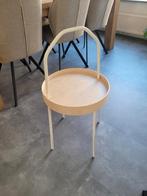 Bijzettafel/nachtkastje met draagstang, Minder dan 55 cm, Rond, Ophalen of Verzenden, Zo goed als nieuw