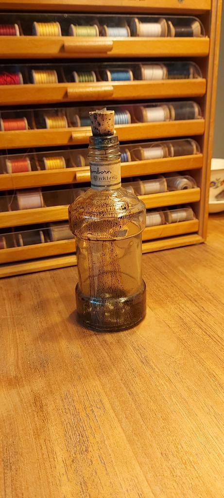 Oude gimborn inktfles van 22 cm hoog, Antiek en Kunst, Antiek | Glas en Kristal, Ophalen of Verzenden