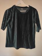 Groene Velvet Top - Jacqueline de Yong - Maat S, Ophalen of Verzenden, Zo goed als nieuw, Korte mouw, Maat 36 (S)