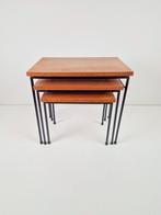 Teak nesting table mimiset bijzettafel C. Braakman Pastoe, 45 tot 60 cm, Minder dan 55 cm, N, Vintage