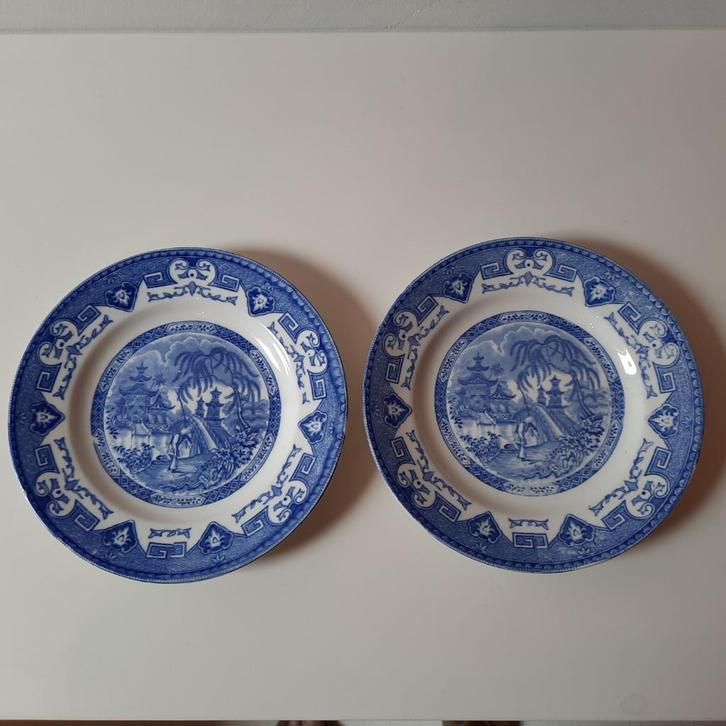 Yeddo Boch Frères La Louvière België broodbordje 2 stuks, Antiek en Kunst, Antiek | Servies los, Ophalen of Verzenden