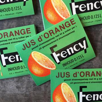 2000 Vintage Etiketten Fency Jus d'Orange beschikbaar voor biedingen