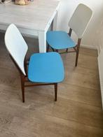 Set 2 vintage retro eetkamerstieken, stoelen, Ophalen of Verzenden, Zo goed als nieuw