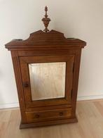 Antiek Victoriaans Spiegelkastje met Kroonlijst, Ophalen