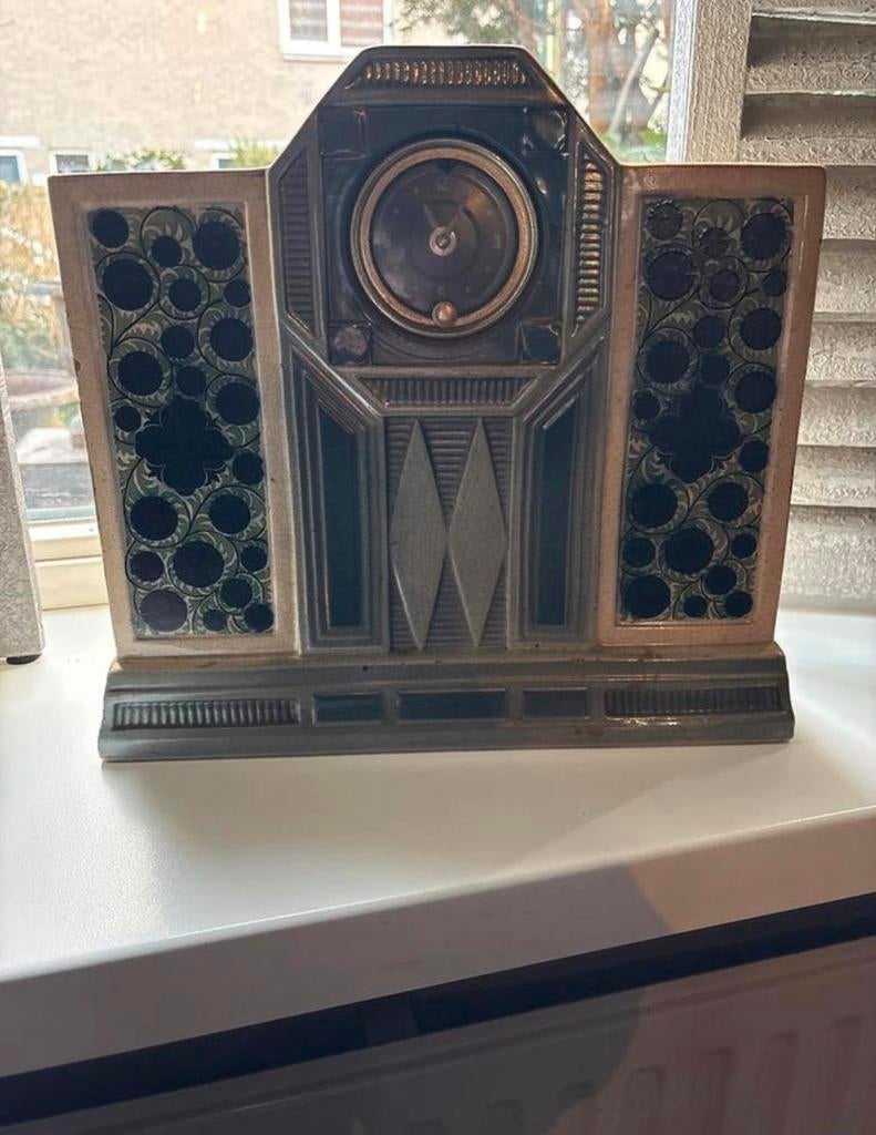 Zeldzame Art Deco Gudrun Klok, Antiek en Kunst, Antiek | Klokken, Ophalen