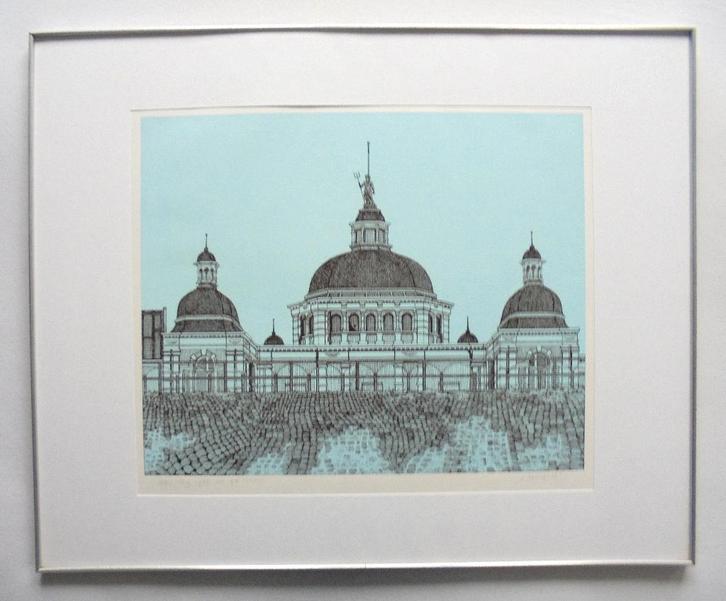 Sees Vlag. 1934-2018."Seinpost"., Antiek en Kunst, Kunst | Litho's en Zeefdrukken, Ophalen