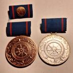 DDR medailles trouwe dienst in de scheepvaart, Ophalen of Verzenden, Landmacht, Duitsland, Lintje, Medaille of Wings