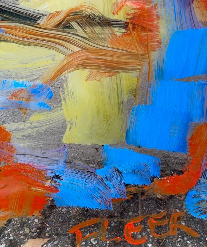 Schilderij, acryl op Perspex, 200x100 cm, Antiek en Kunst, Kunst | Schilderijen | Modern, Ophalen