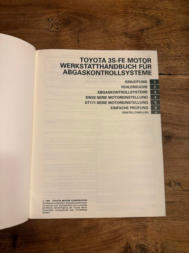 Toyota 3S-FE Motor Werkstatthandbuch Abgaskontrollsysteme, Auto diversen, Handleidingen en Instructieboekjes, Ophalen of Verzenden