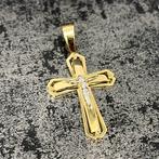14k gouden kruis kettinghanger hanger jezus nieuw, Ophalen of Verzenden, Zo goed als nieuw, Goud, Kruis of Symbool