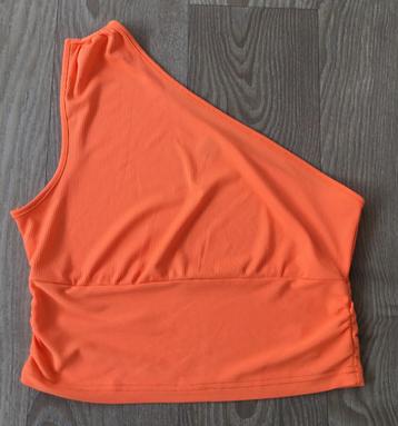 Leuke nieuwe oranje off shoulder top maat L beschikbaar voor biedingen
