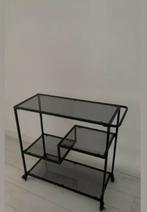 Glazen trolley voor bar, drank of planten, Ophalen, Gebruikt, Minder dan 50 cm, Glas