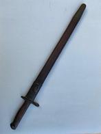 Engelse WW1 Bajonet met lederen schede, Verzenden, Landmacht, Engeland, Mes of Dolk