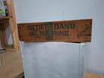 antiek hout bleu band kistje, Antiek en Kunst, Curiosa en Brocante, Ophalen of Verzenden