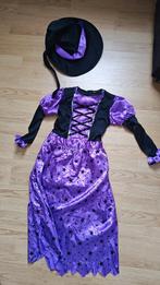 Heksen jurk en hoed, Ophalen of Verzenden, Gebruikt, 134 t/m 140, Meisje