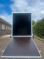 Gesloten aanhanger 750kg, dubbelasser, valdeur, Auto diversen, Aanhangers en Bagagewagens, Ophalen, Zo goed als nieuw