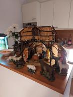 Kerststal met mooie grote oude beelden 20 tot 30 cm, Diversen, Ophalen